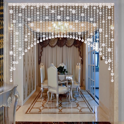 如何用水晶帘子珠、窗帘巧妙提升家居魅力？(图2)