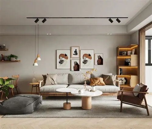 北欧极简空间案例 | 水晶珠帘打造纯净通透家居美学(图3) 北欧极简空间案例 | 水晶珠帘打造纯净通透家居美学(图3)