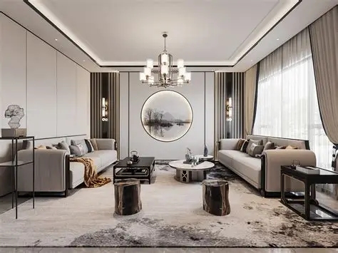 把家变成“会呼吸”的茶室：新中式窗帘+中式家具，一坐下就静了(图1)